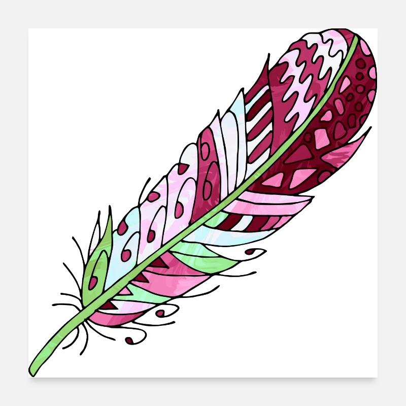 Feder Poster 60x60 cm