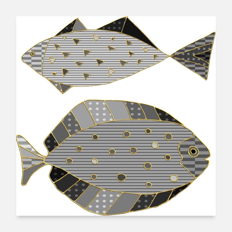 Fische Poster 60x60 cm