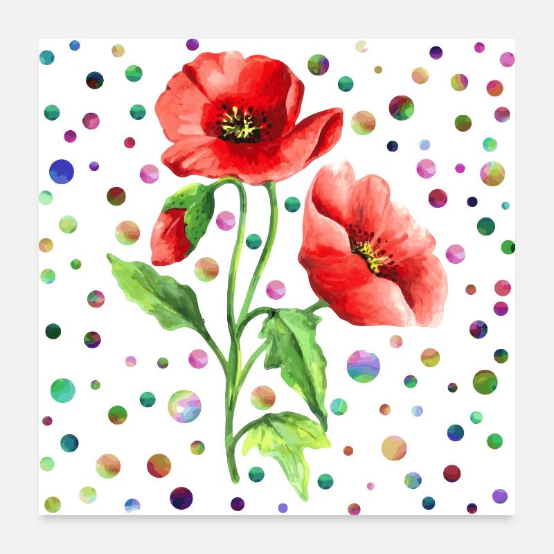Blumen Poster 60x60 cm