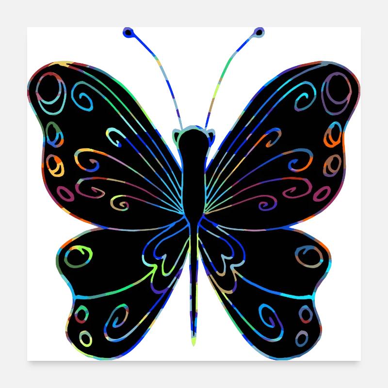 Papillon Poster 60 x 60 cm