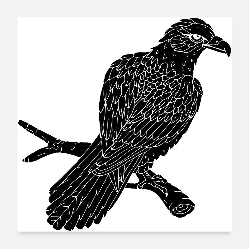 Oiseau Poster 60 x 60 cm