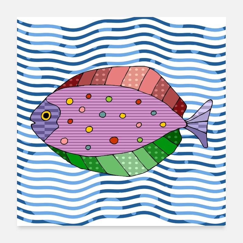Fisch Poster 60x60 cm