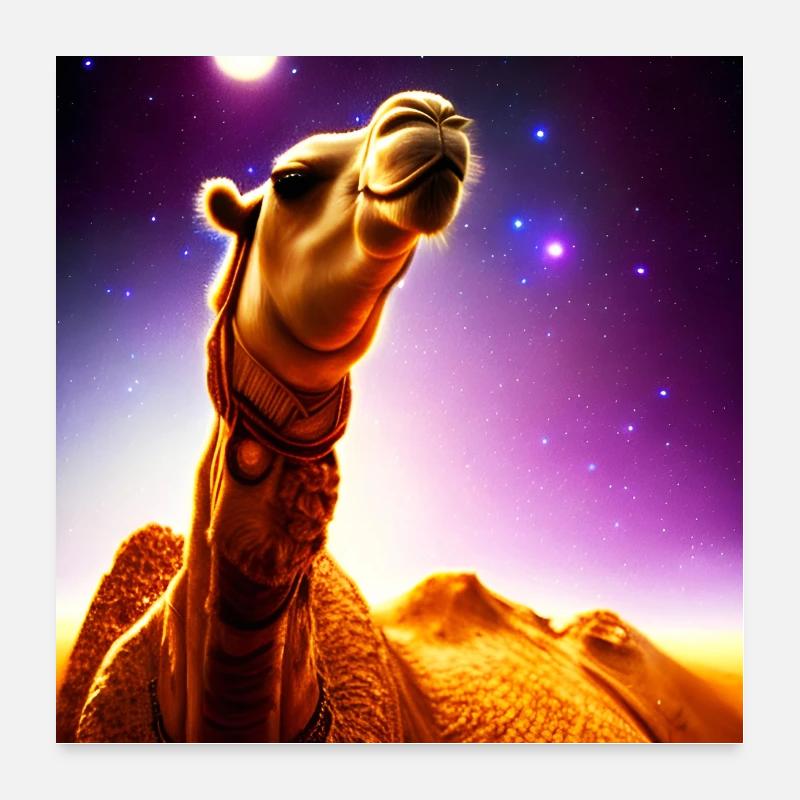 Dromedary Camel - Desert Ship Poster 24" x 24" (60x60 cm)