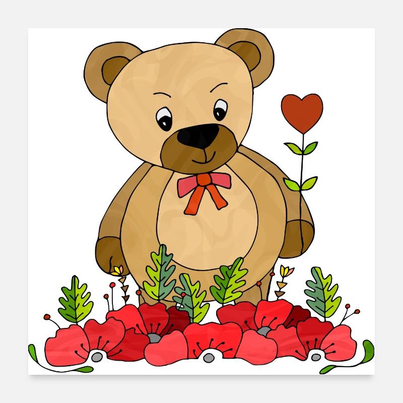 Teddy bear Poster 24" x 24" (60x60 cm)