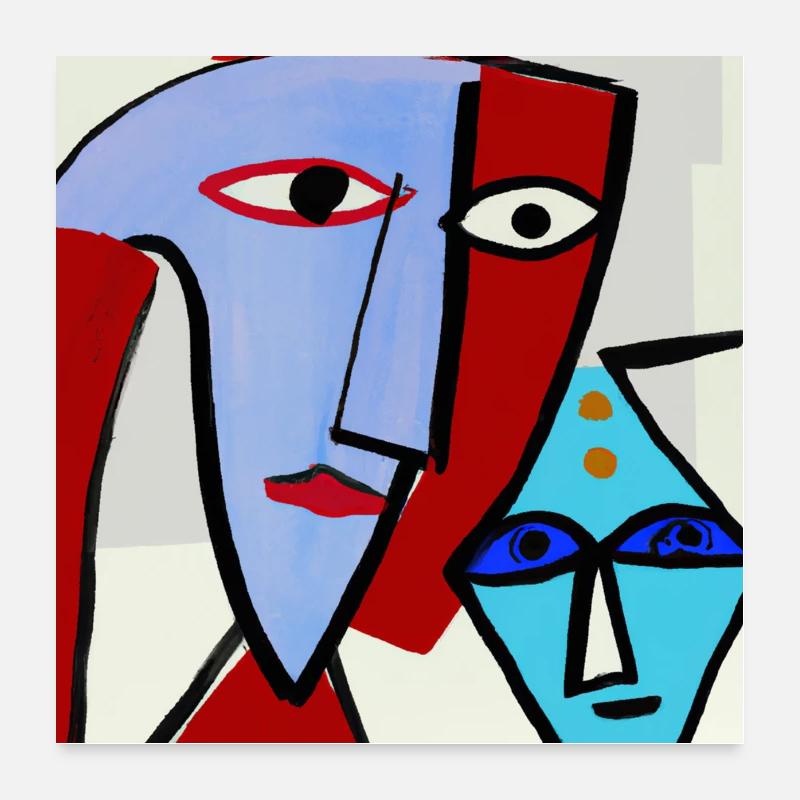 Cubism Style Mozaik #07 Poster 24" x 24" (60x60 cm)