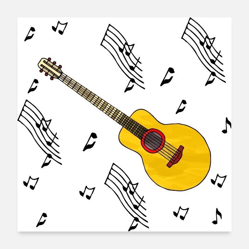 Gitarre Poster 60x60 cm