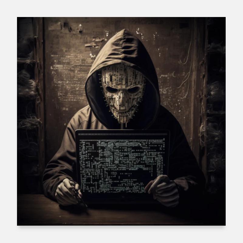 Hacker Poster 60x60 cm