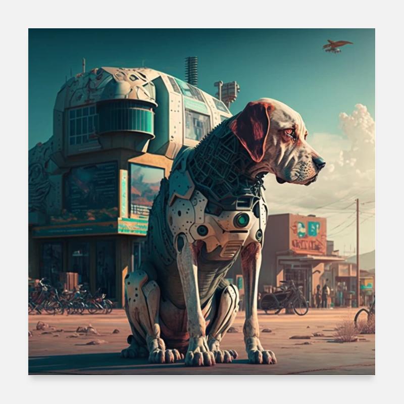 Poster Future Dog Poster 60x60 cm