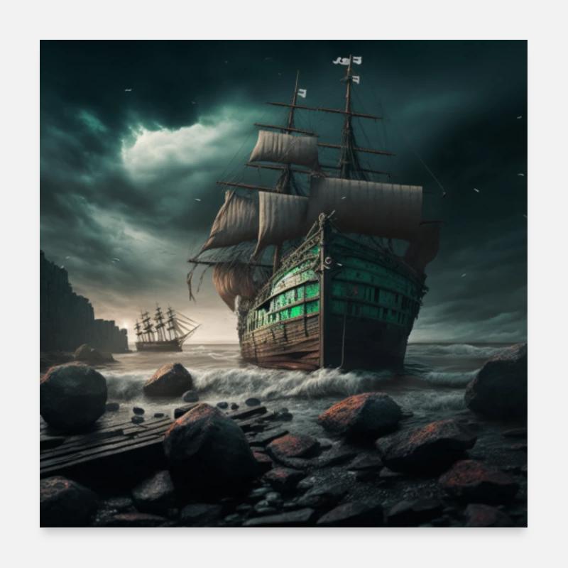 Ghost ship Poster 24" x 24" (60x60 cm)