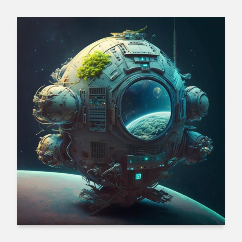 Space shuttle hovering in space Poster 24" x 24" (60x60 cm)