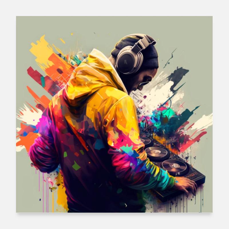 Abstracker Dj in the club Poster 24" x 24" (60x60 cm)