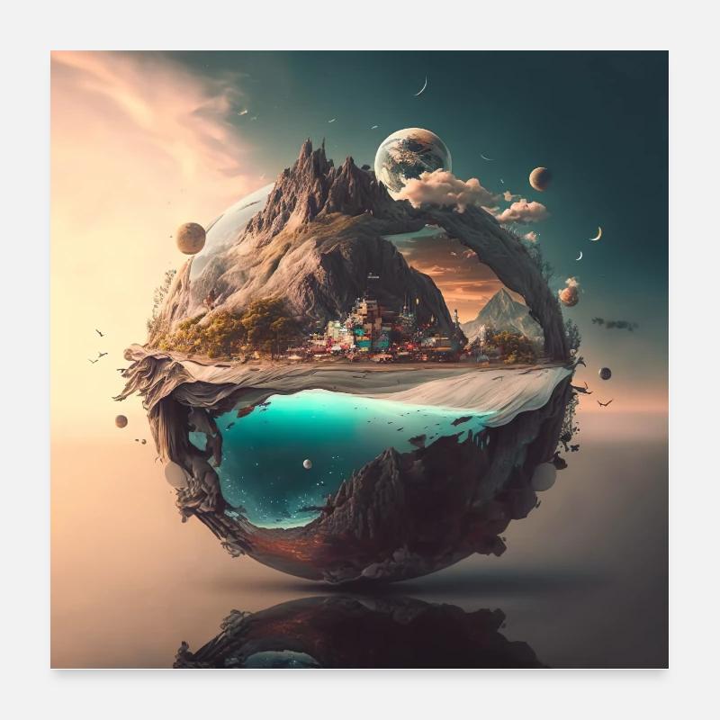 Un monde Incroyable - Idée cadeau Poster 60 x 60 cm