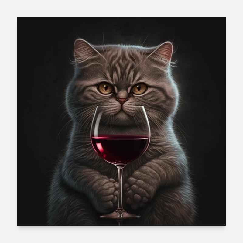 Die Chat'Cool'ique | Geschenkidee Poster 60x60 cm