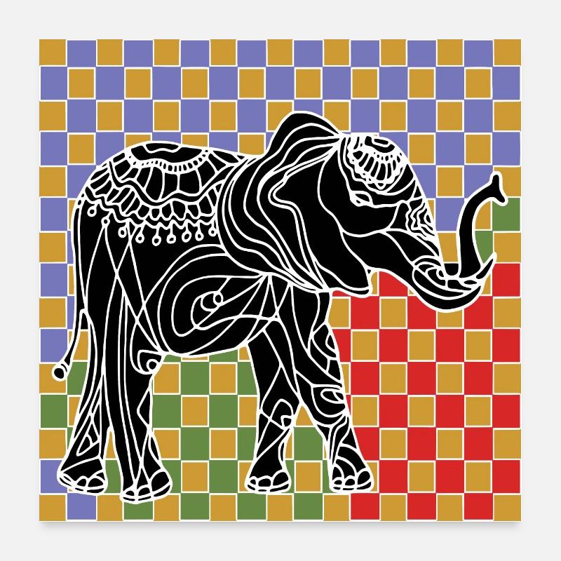 Elefant Poster 60x60 cm