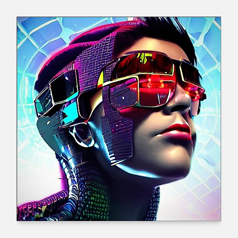 Cyberhead Poster 24" x 24" (60x60 cm)