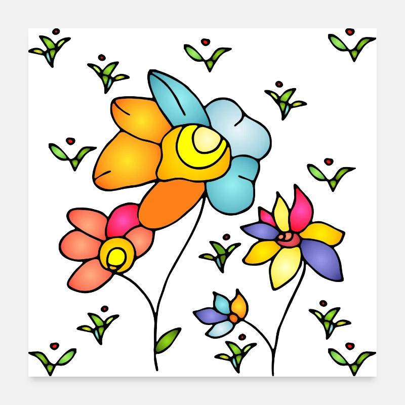 Fleur Poster 60 x 60 cm