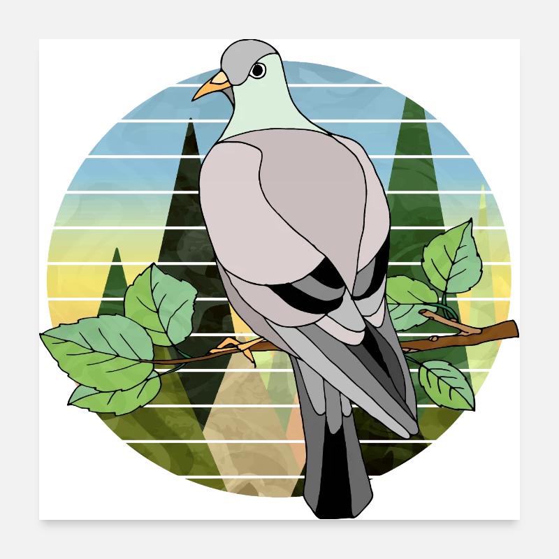 Vogel Poster 60x60 cm