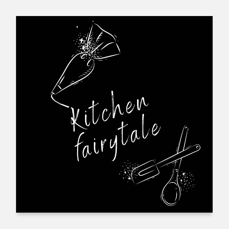Lebensraum Küche / conte de fées de cuisine Poster 60 x 60 cm