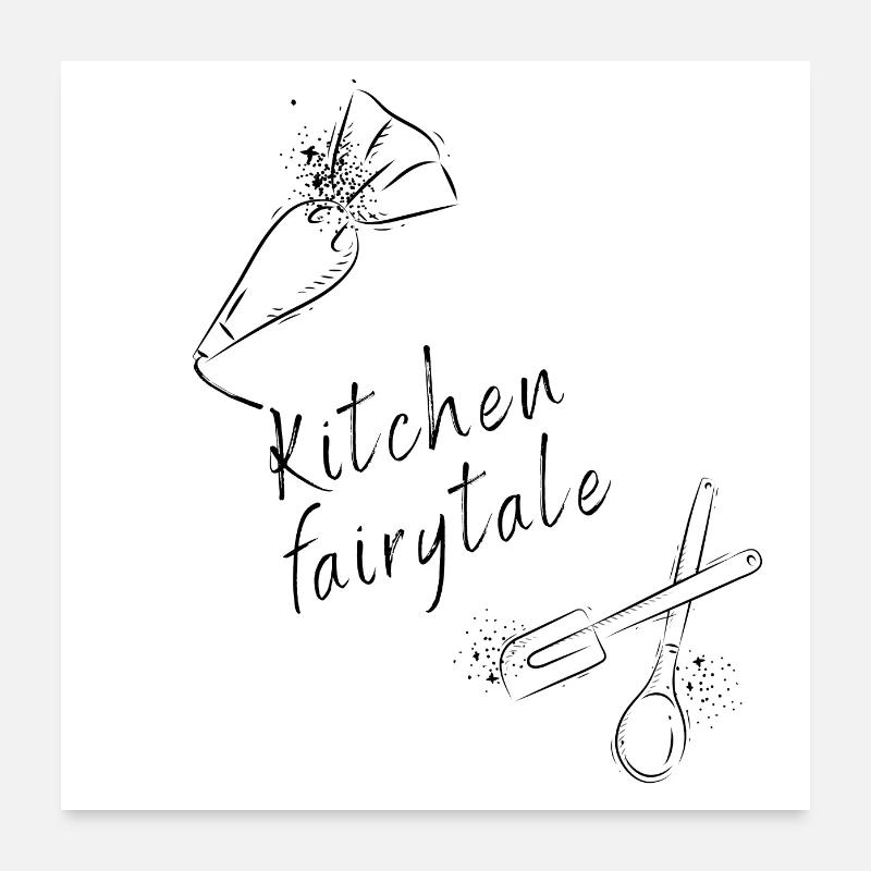 kitchen fairytale Poster 24" x 24" (60x60 cm)