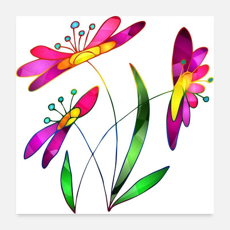 Fleur Poster 60 x 60 cm
