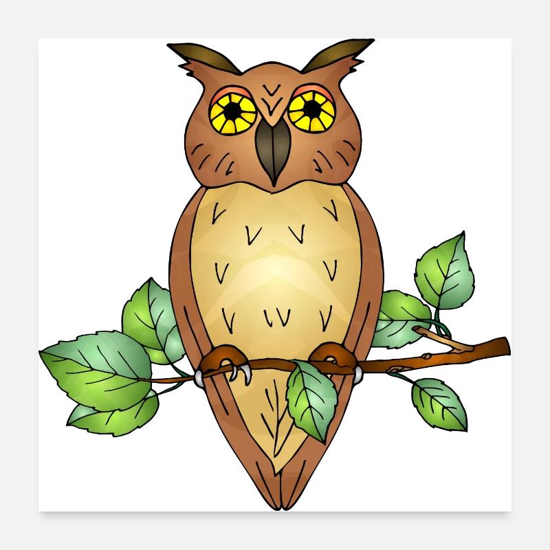 Oiseau Poster 60 x 60 cm