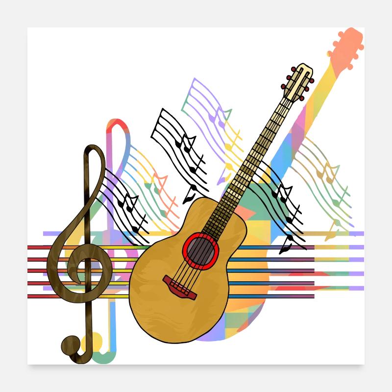 Guitar Poster 24" x 24" (60x60 cm)