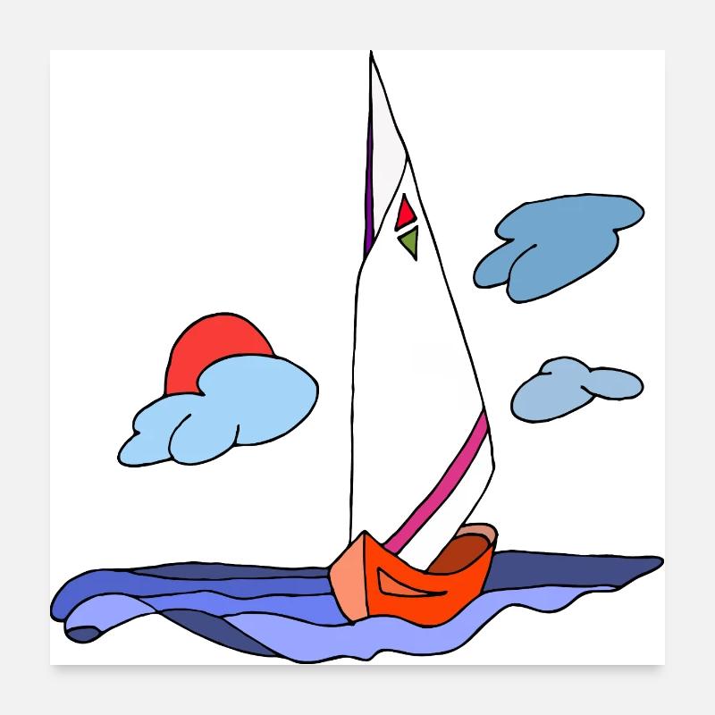 Sailboat Poster 24" x 24" (60x60 cm)