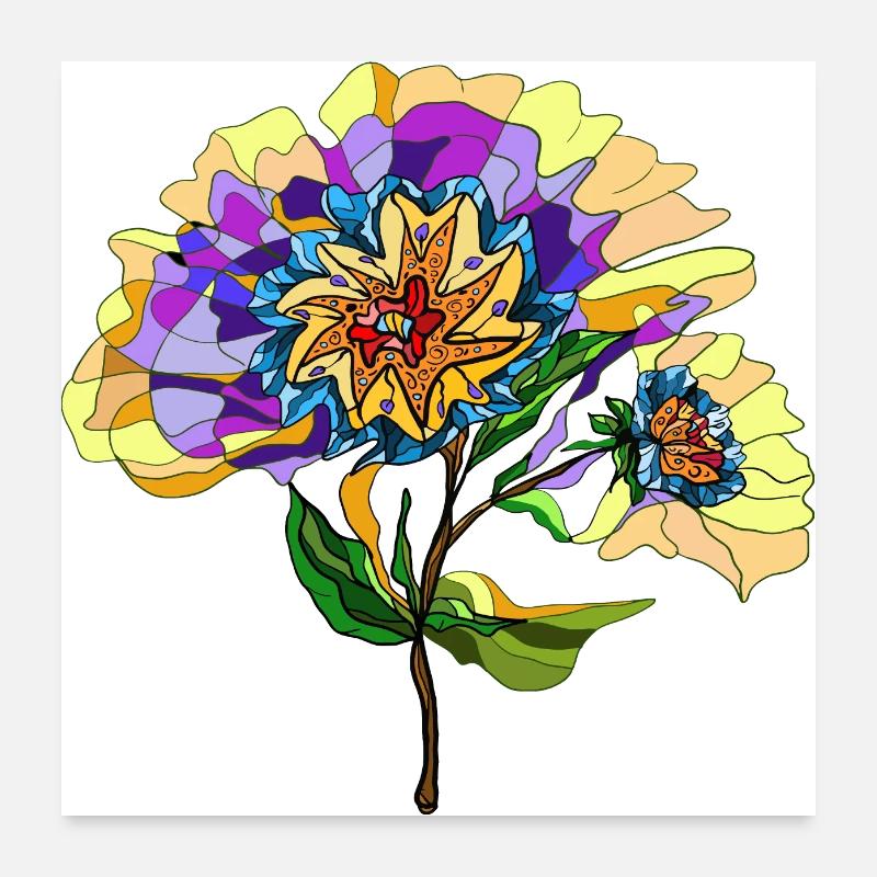 Fleur Poster 60 x 60 cm