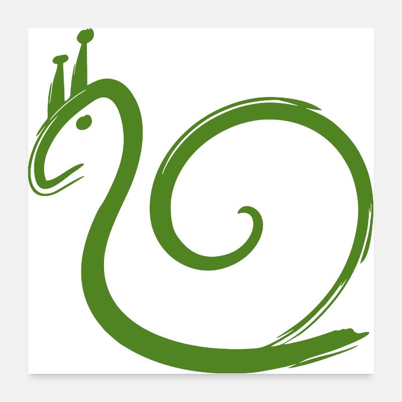 Escargot - Poster 60 x 60 cm - blanc