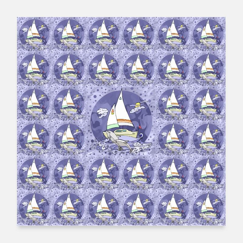Sailboat Poster 24" x 24" (60x60 cm)