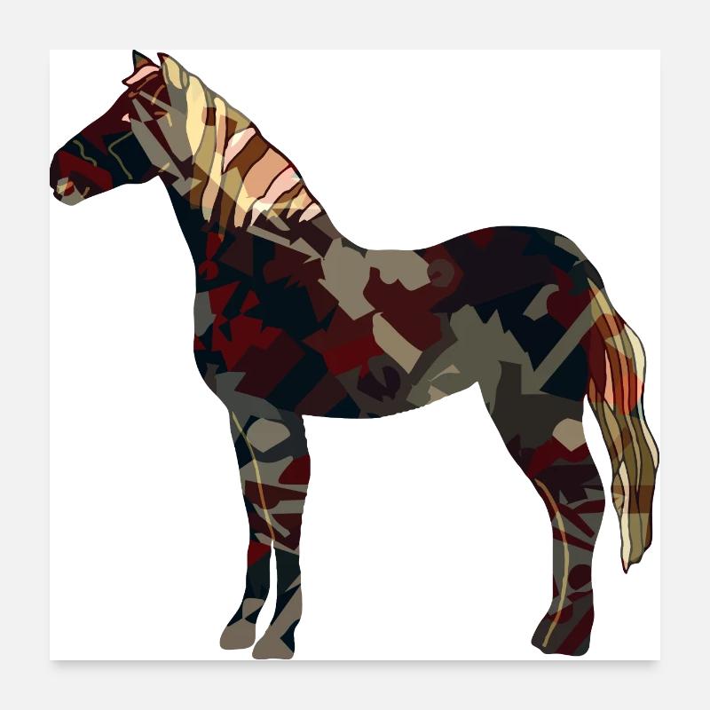 Pferd Poster 60x60 cm