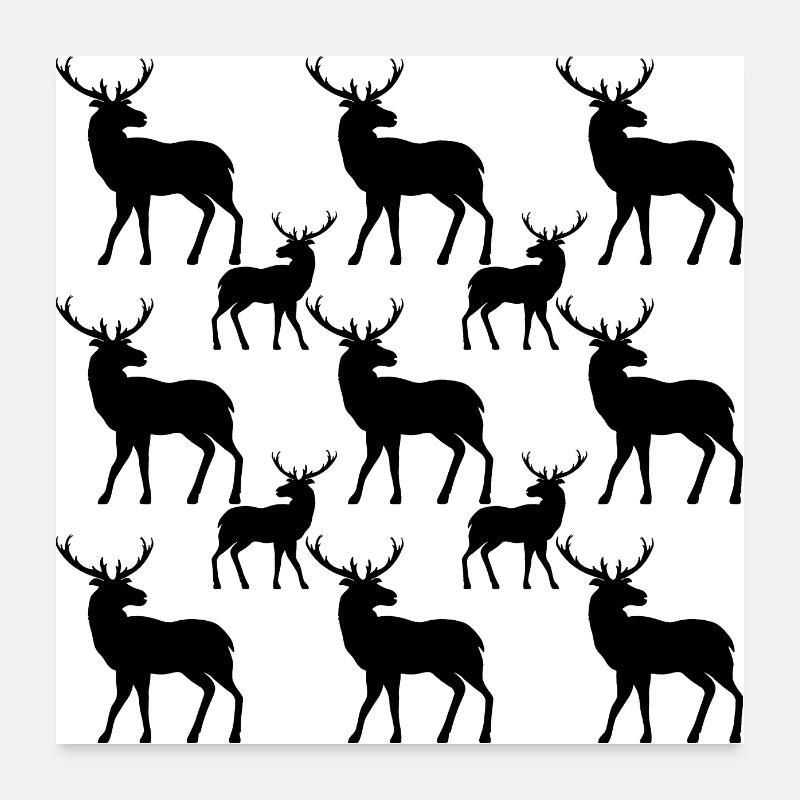 Cerf Poster 60 x 60 cm