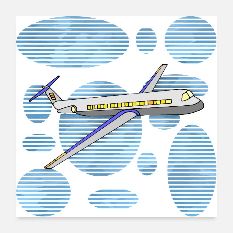 Flugzeug Poster 60x60 cm