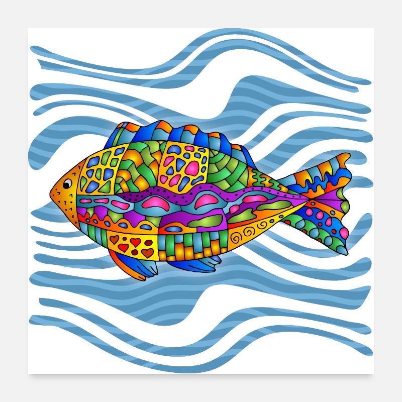 Poisson Poster 60 x 60 cm