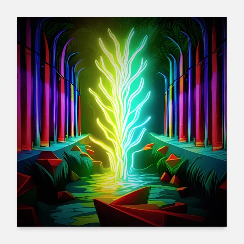 Le Neontree Poster 60 x 60 cm