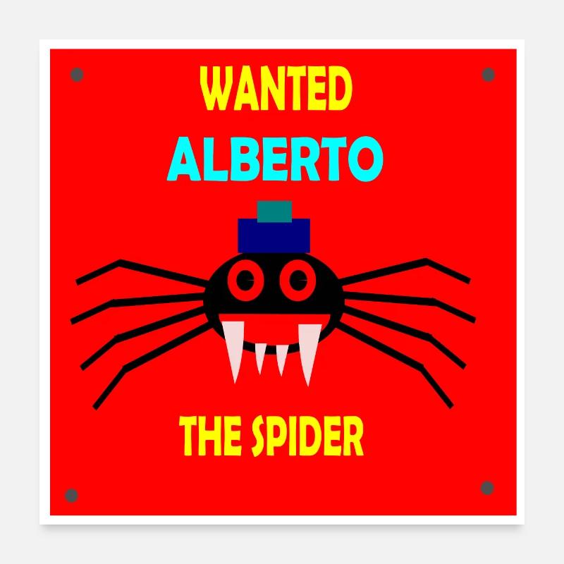 ALBERTO THE SPIDER Poster 60 x 60 cm