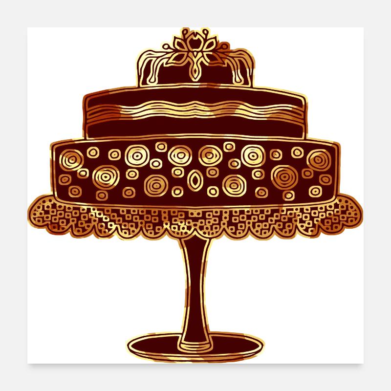 Kuchen Poster 60x60 cm