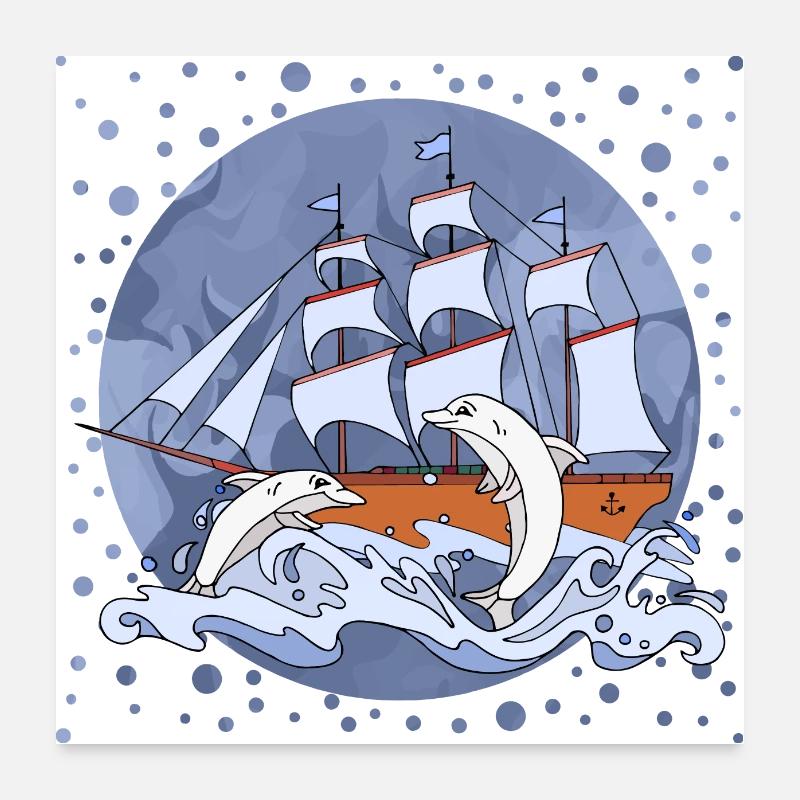 Sailing ship Poster 24" x 24" (60x60 cm)