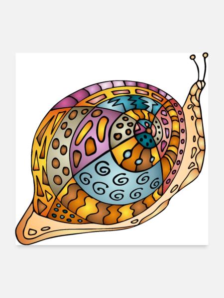 Snail - Poster 24" x 24" (60x60 cm) - white - Front