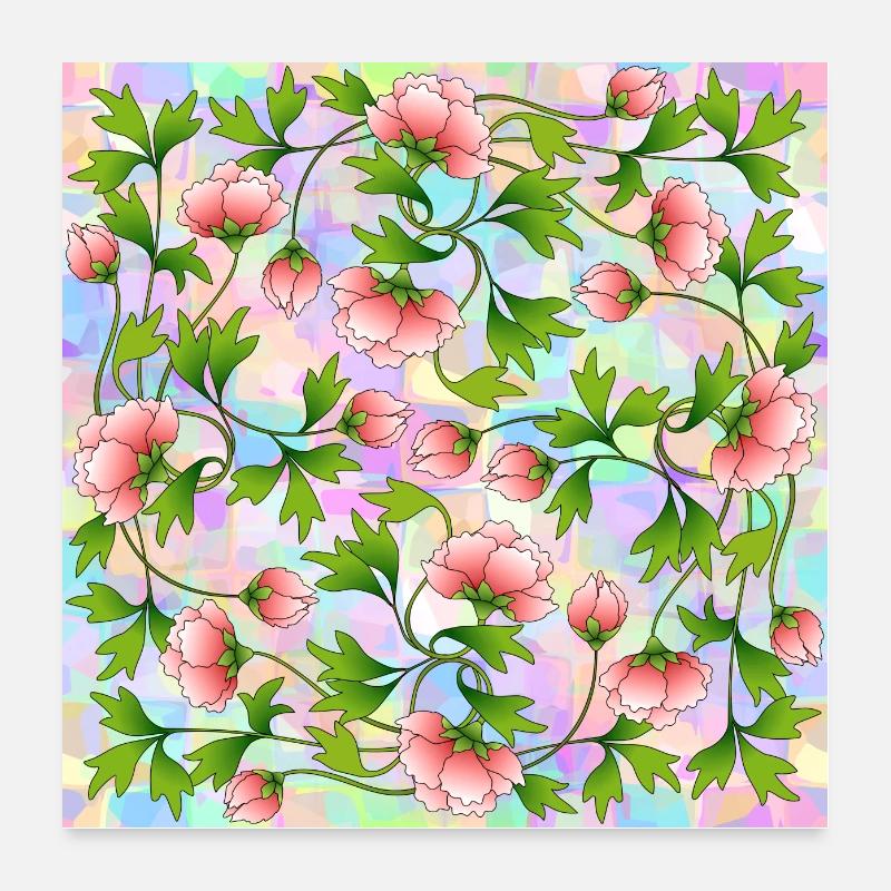 Blumen Poster 60x60 cm