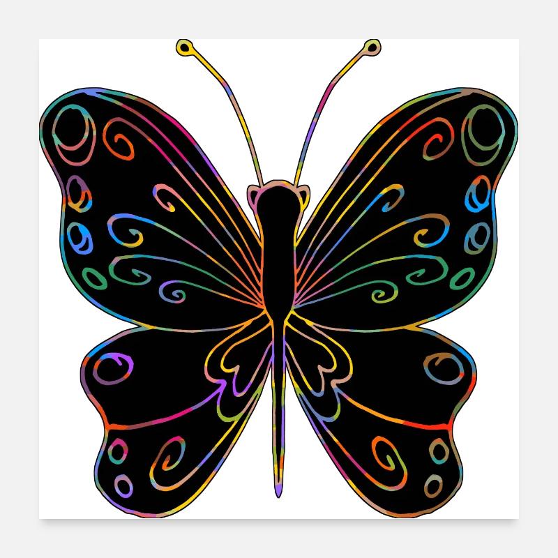 Papillon Poster 60 x 60 cm