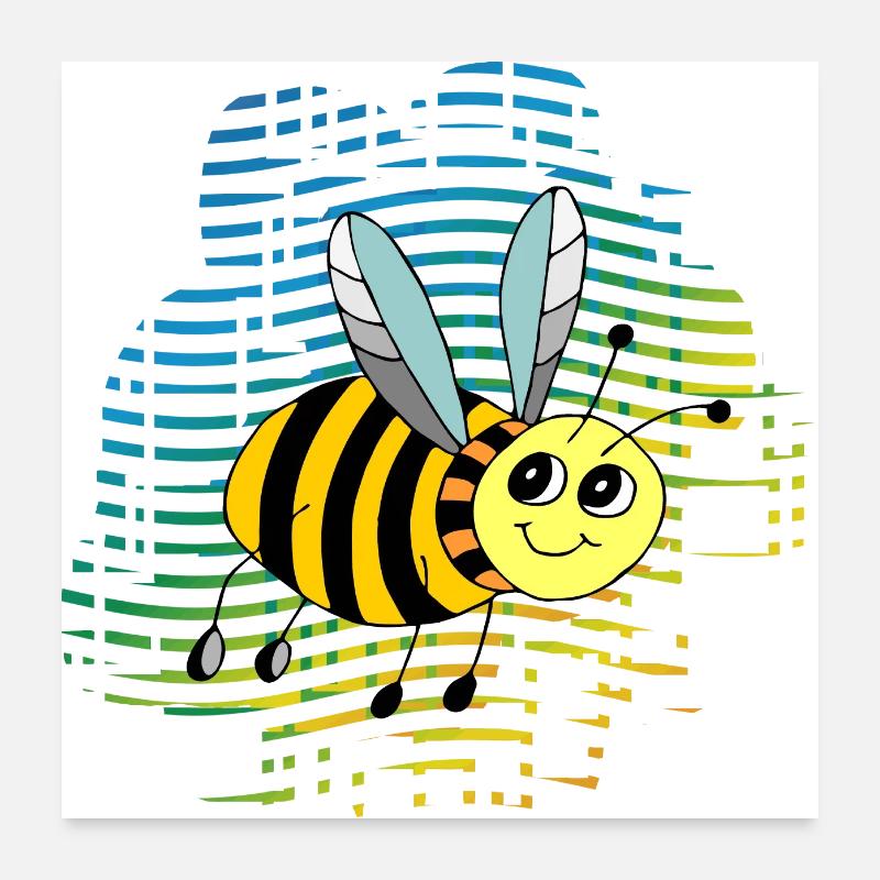 Biene Poster 60x60 cm