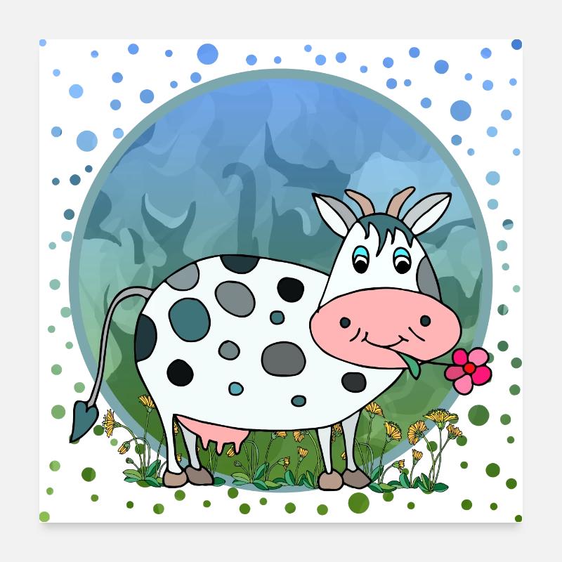 Cow Poster 24" x 24" (60x60 cm)
