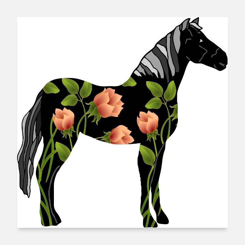 Pferd Poster 60x60 cm