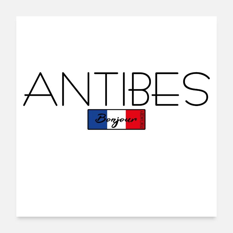 ANTIBES FRANKREICH URLAUB SOMMER PARTY (b) Poster 60x60 cm