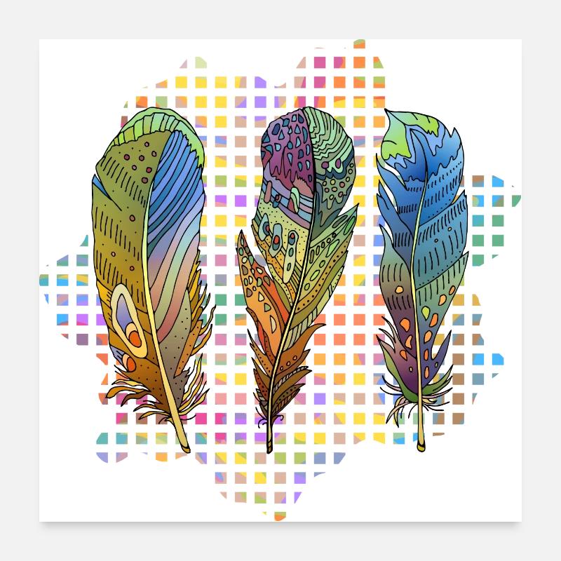 Feder Poster 60x60 cm