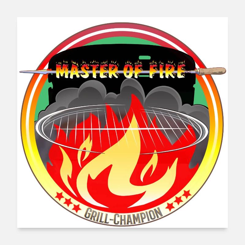 Maître de feu Poster 60 x 60 cm