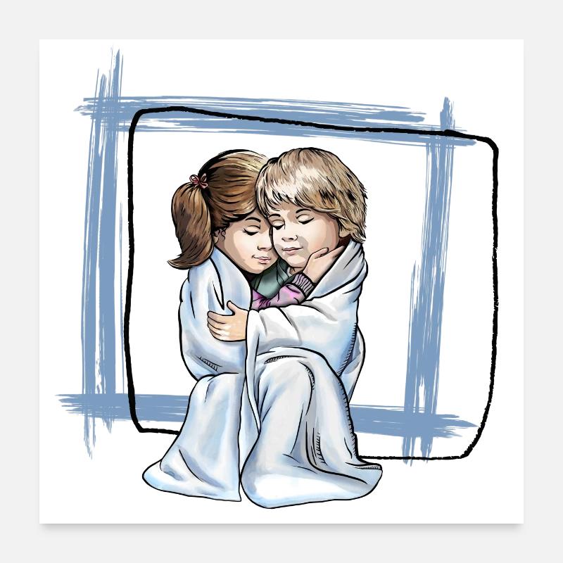 kuscheln Poster 60x60 cm