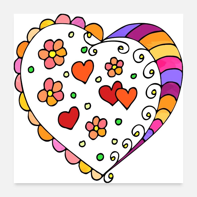 Herz Poster 60x60 cm