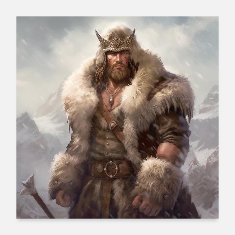 Roi barbare Poster 60 x 60 cm